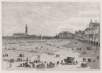 Prato della Valle, aus der Serie Vedute (Ansichten) von Canaletto (Giovanni Antonio Canal)