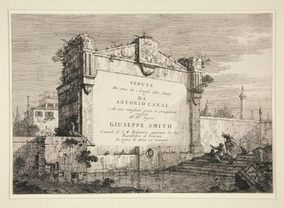 Titelblatt, aus der Serie Ansichten von Canaletto (Giovanni Antonio Canal)
