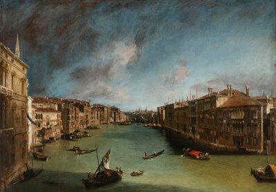 Canal Grande vom Palazzo Balbi in Richtung Rialto von Canaletto