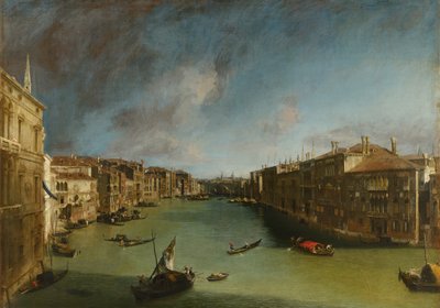 Canal Grande vom Palazzo Balbi in Richtung Rialto von Canaletto