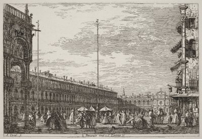 Die neuen Prokuratien und S. Ziminian V. [oben rechts] von Canaletto