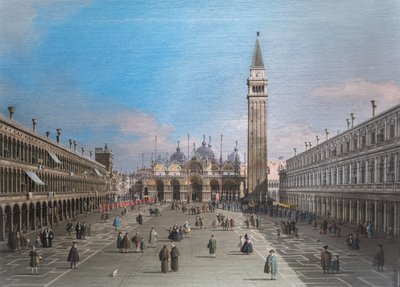 Markusplatz mit der Basilika, Venedig von Canaletto