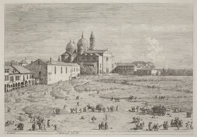 Santa Giustina am Prato della Valle von Canaletto