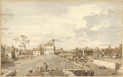 Die Porta Portello mit dem Brenta-Kanal in Padua, 1740-1743 von Canaletto