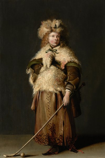 Moses ter Borch mit einem Kolfstock von Capt. Frederick Parr