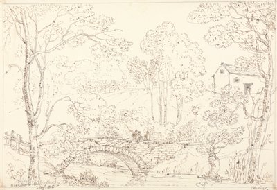 Brücke in der Nähe der Loweswater Kirche, 2. August 1835 von Capt. Thomas Hastings