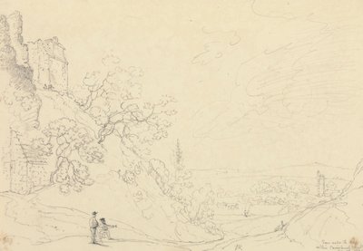 Von unterhalb der Burg innerhalb von Carisbrooke Castle, 18. Mai 1829 von Capt. Thomas Hastings