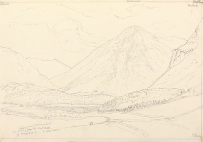 Grasmoor von der Westbasis von Mellbreak, 2. August 1835 von Capt. Thomas Hastings