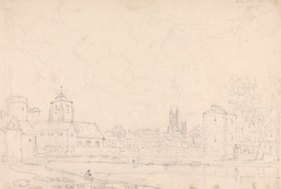 An der Stour in der Nähe des Westtors, Canterbury von Capt. Thomas Hastings
