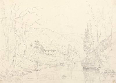Rydal Cottage von der Brücke, 8. Februar 1836 von Capt. Thomas Hastings