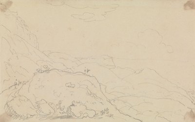 Skizze von Klippen und Hügeln nahe der Küste von Capt. Thomas Hastings