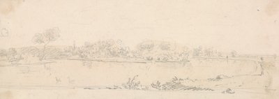 Skizze einer Landschaft über das Wasser von Capt. Thomas Hastings