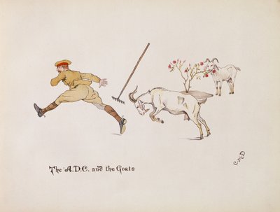 Der A.D.C und die Ziegen, aus The Leaguer of Ladysmith, 1900 von Captain Clive Dixon