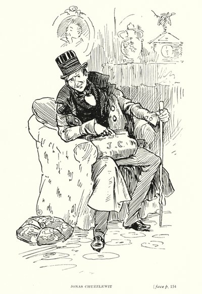 Dickens Charakter: Jonas Chuzzlewit von Captain Edward Henry Handley Read