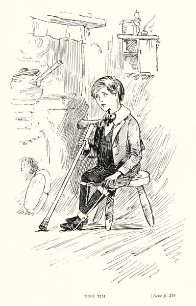 Dickens Charakter: Tiny Tim von Captain Edward Henry Handley Read
