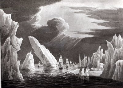 Durchgang durch das Eis, 16. Juni 1818, graviert von D. Havell von Captain N. Rofs