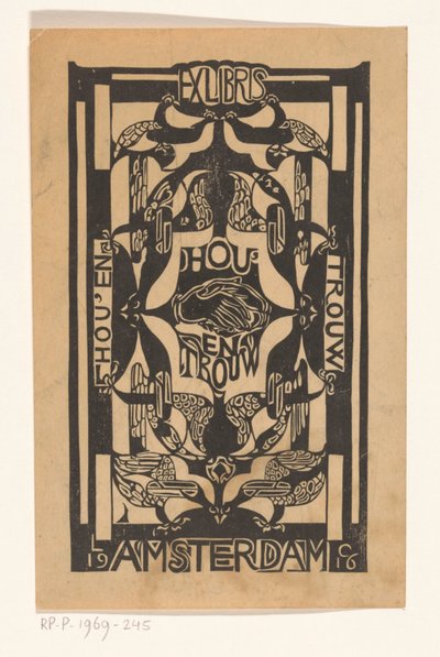 Ex libris der Vereinigung Hou