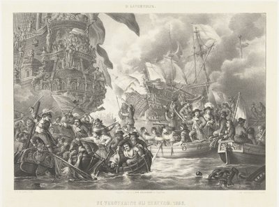 Der Zug nach Chatham und die Eroberung der Royal Charles, 1667 von Carel Christiaan Antony Last