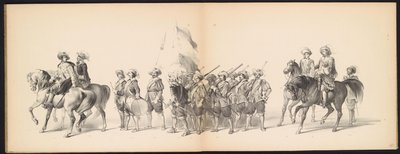 Maskerade der Leidener Studenten, 1850 (Tafel 10) von Carel Christiaan Antony Last