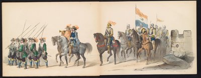 Maskerade der Leidener Studenten, 1850 (Platte 13) von Carel Christiaan Antony Last
