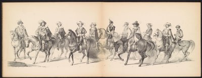 Maskerade der Leidener Studenten, 1850 (Platte 7) von Carel Christiaan Antony Last