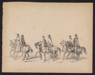 Maskerade der Utrechter Studenten, 1846 (Platte 5) von Carel Christiaan Antony Last