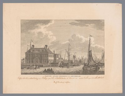 Blick auf die Neue Stadsherberg am IJ in Amsterdam von Carel Frederik Bendorp (I)