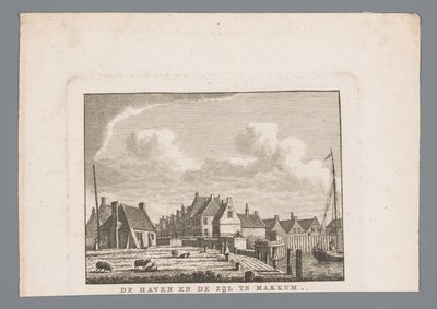 Hafen und Schleuse in Makkum von Carel Frederik Bendorp (I)