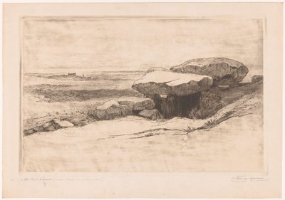 Dolmen von Rondossec an der Küste bei Plouharnel von Carel Nicolaas Storm van 