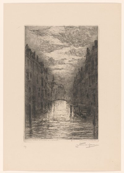 Kanal in Dordrecht bei Abend von Carel Nicolaas Storm van 