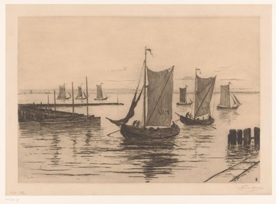 Rückkehr der Fischerflotte von Carel Nicolaas Storm van 