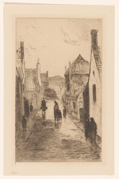 Straßenansicht in Katwijk von Carel Nicolaas Storm van 