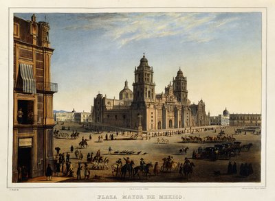 Plaza Mayor, Mexiko von Carl (after) Nebel