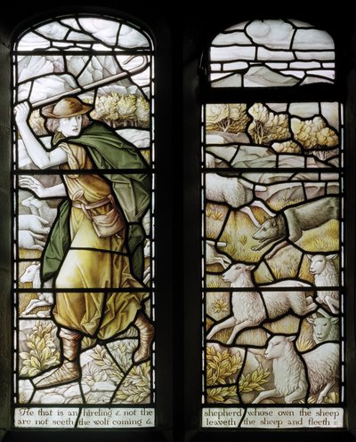 Over Wyresdale, Christ Church, Shrigley & Hunt, Carl Almquist, Die Hirtenkirche, Hirten, Schafe von Carl Almquist