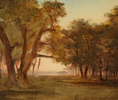 Waldlandschaft bei Morgenstimmung von Carl Blechen