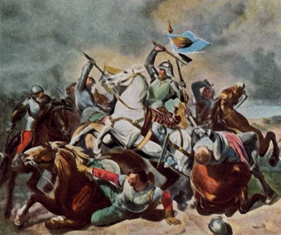 Albrecht Achilles im Kampf mit den Nürnbergern von Carl Constantin Steffeck