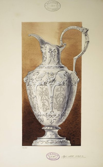 Entwurf eines Krugs. Serie Die Mitgift der Großfürstin Maria Pawlowna von Carl Edvard Bolin company