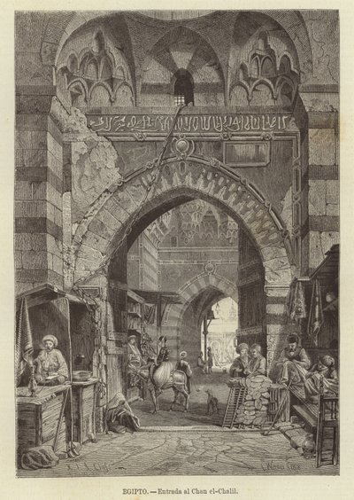 Ägypten - Eingang zum Khan el-Khalili von Carl Friedrich Heinrich Werner