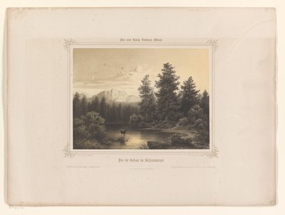 Ansicht eines Gewässers im Salzkammergut von Carl Friedrich Würthle