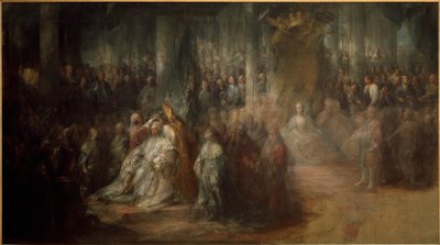 Die Krönung von König Gustav III. von Schweden. Unvollendet von Carl Gustaf Pilo