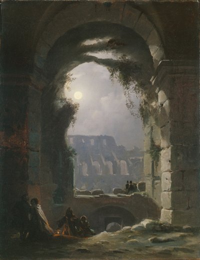 Das Kolosseum bei Nacht, frühe 1830er von Carl Gustav Carus