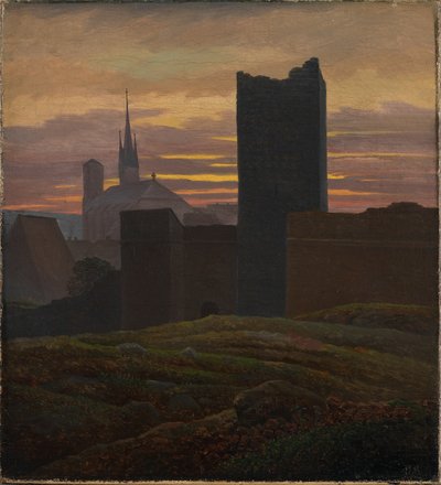 Die Kaiserburg, Eger von Carl Gustav Carus