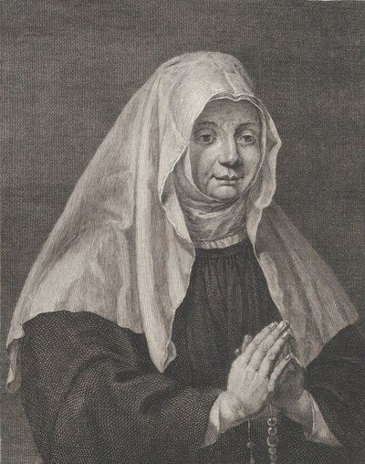 Porträt einer betenden Nonne von Carl Guttenberg