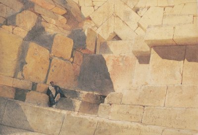 Der Eingang zur Cheops-Pyramide, 1860 von Carl Haag