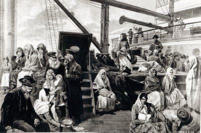 Zwischendeck-Passagiere, die aus Deutschland in die Vereinigten Staaten von Amerika auswandern, 1899 von Carl Hermann Kuechler