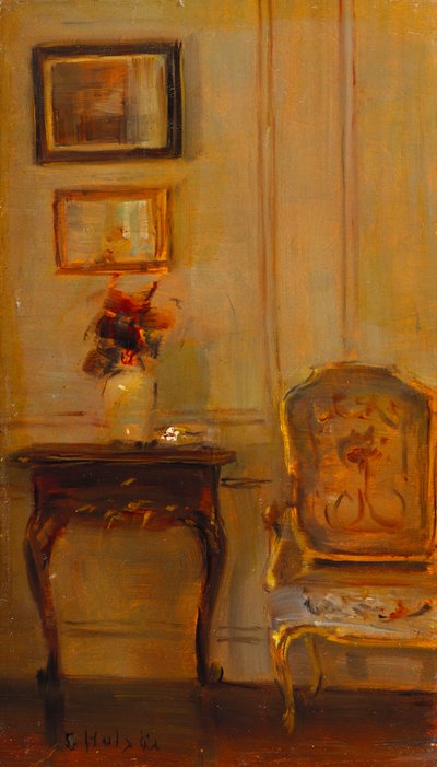 Ein Wohnzimmerinterieur von Carl Holsoe