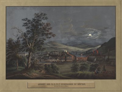 Ansicht der K. K. Privat-Eisenfabrik in Zöptau von Carl Julius Rieden