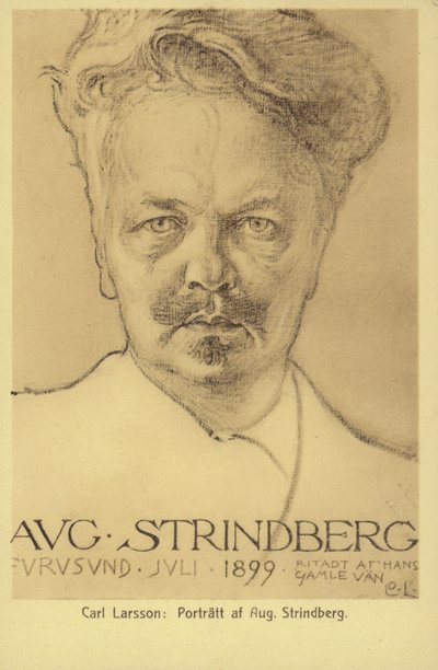 August Strindberg (1849-1912), schwedischer Dramatiker, Romanautor, Dichter und Künstler von Carl Larsson