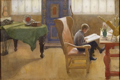 Esbjörn in der Lernecke von Carl Larsson