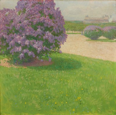 Heldenplatz mit Flieder, um 1900 von Carl Moll